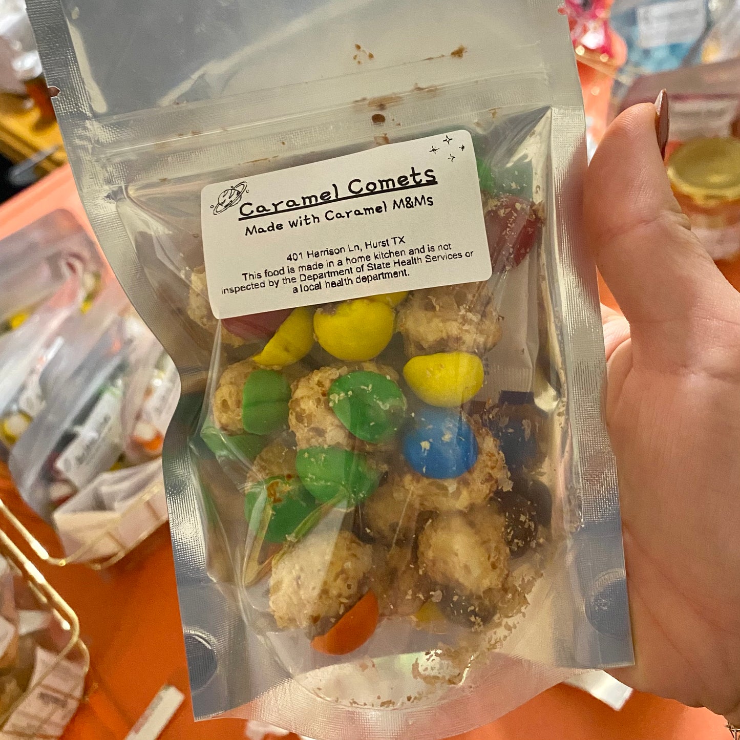 Caramel Comets - made with Caramel M&Ms
